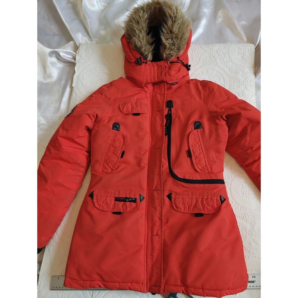 Canada Weather Gear Super Triple Goose Parka Red Fur Hood Coat Jacket Boys Warm